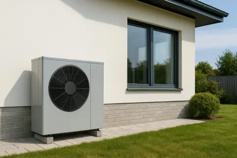 Unité extérieure de PAC air/eau pour un rafraîchissement optimal de la maison.