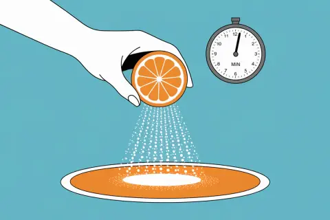 Maintenant, découvrez comment enlever les taches orange dans la douche avec cette méthode simple et rapide. Une tranche d'orange et un minuteur suffisent !